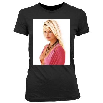 Charlize Theron Women's Junior Cut Crewneck T-Shirt