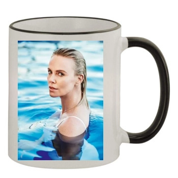 Charlize Theron 11oz Colored Rim & Handle Mug