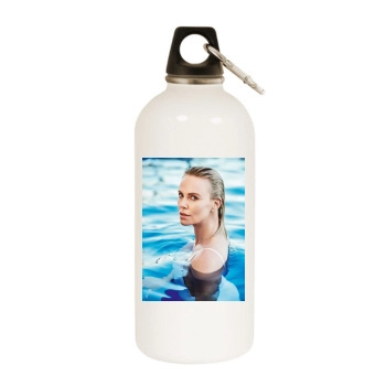 Charlize Theron White Water Bottle With Carabiner