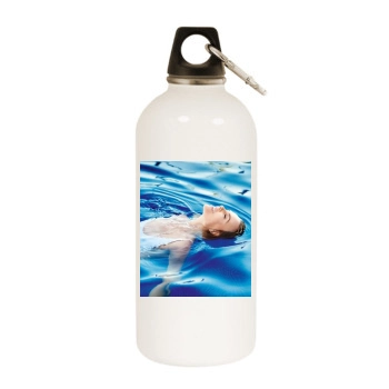 Charlize Theron White Water Bottle With Carabiner