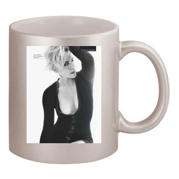 Charlize Theron 11oz Metallic Silver Mug