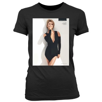 Charlize Theron Women's Junior Cut Crewneck T-Shirt