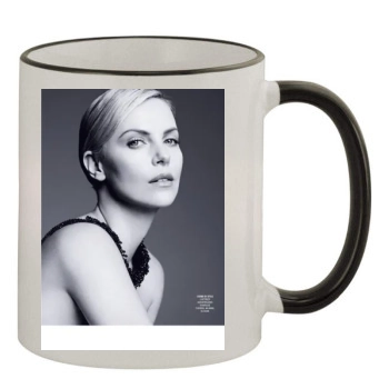 Charlize Theron 11oz Colored Rim & Handle Mug