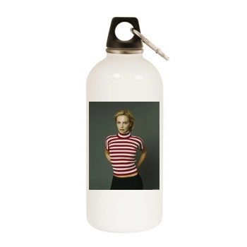 Charlize Theron White Water Bottle With Carabiner