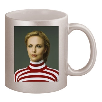 Charlize Theron 11oz Metallic Silver Mug