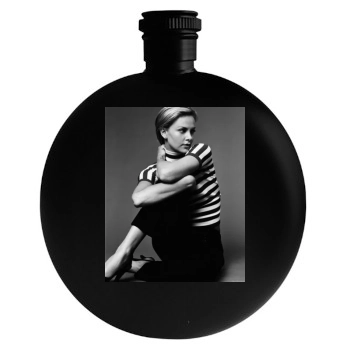 Charlize Theron Round Flask