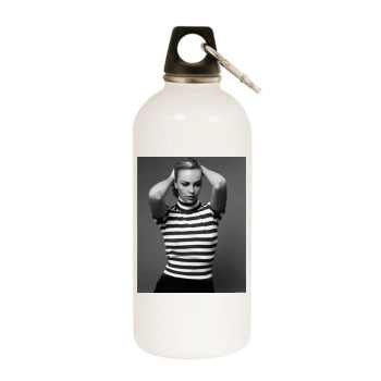 Charlize Theron White Water Bottle With Carabiner