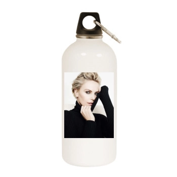 Charlize Theron White Water Bottle With Carabiner