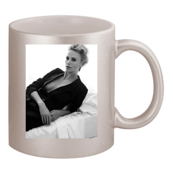 Charlize Theron 11oz Metallic Silver Mug