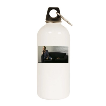 Charlize Theron White Water Bottle With Carabiner