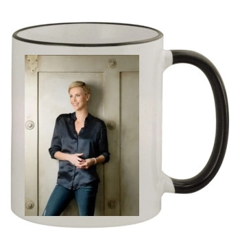 Charlize Theron 11oz Colored Rim & Handle Mug