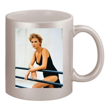 Charlize Theron 11oz Metallic Silver Mug