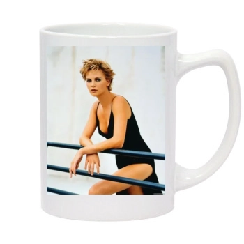 Charlize Theron 14oz White Statesman Mug