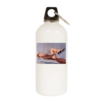 Charlize Theron White Water Bottle With Carabiner