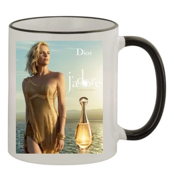 Charlize Theron 11oz Colored Rim & Handle Mug