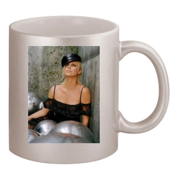 Charlize Theron 11oz Metallic Silver Mug