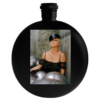 Charlize Theron Round Flask