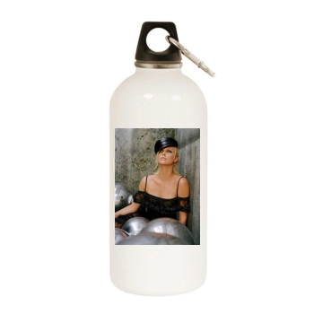 Charlize Theron White Water Bottle With Carabiner