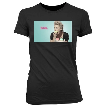 Charlize Theron Women's Junior Cut Crewneck T-Shirt