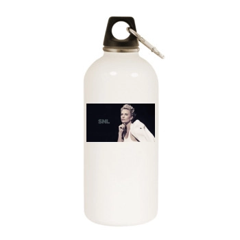 Charlize Theron White Water Bottle With Carabiner