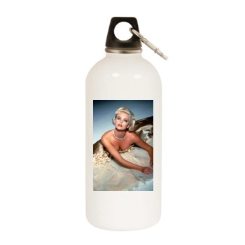 Charlize Theron White Water Bottle With Carabiner