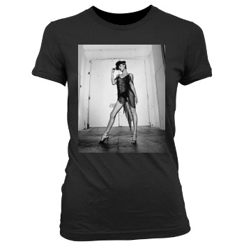 Charlize Theron Women's Junior Cut Crewneck T-Shirt