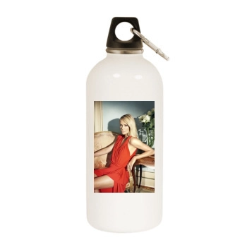 Charlize Theron White Water Bottle With Carabiner