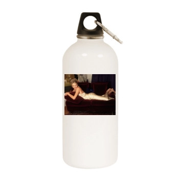 Charlize Theron White Water Bottle With Carabiner