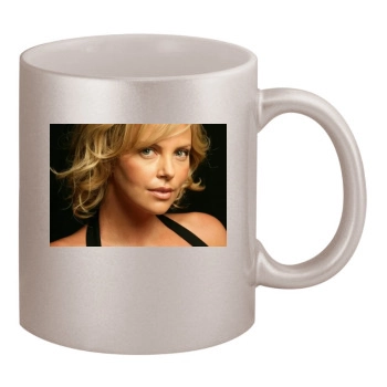 Charlize Theron 11oz Metallic Silver Mug