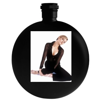 Charlize Theron Round Flask