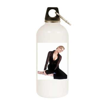 Charlize Theron White Water Bottle With Carabiner