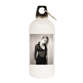 Charlize Theron White Water Bottle With Carabiner