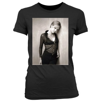 Charlize Theron Women's Junior Cut Crewneck T-Shirt