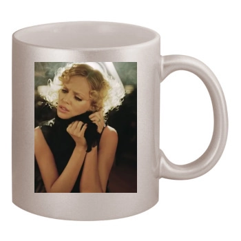 Charlize Theron 11oz Metallic Silver Mug