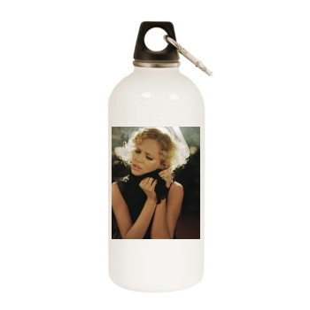 Charlize Theron White Water Bottle With Carabiner