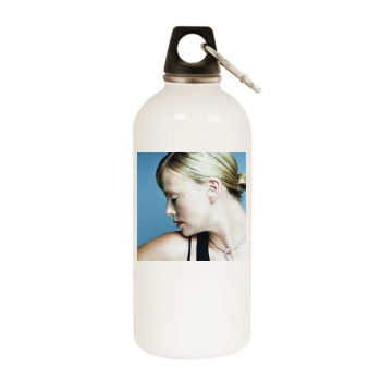 Charlize Theron White Water Bottle With Carabiner