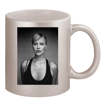 Charlize Theron 11oz Metallic Silver Mug