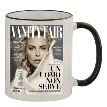 Charlize Theron 11oz Colored Rim & Handle Mug