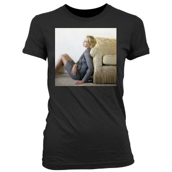 Charlize Theron Women's Junior Cut Crewneck T-Shirt