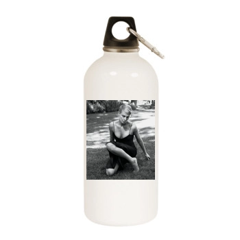 Charlize Theron White Water Bottle With Carabiner