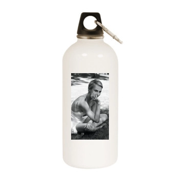 Charlize Theron White Water Bottle With Carabiner