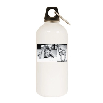 Charlize Theron White Water Bottle With Carabiner