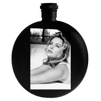 Charlize Theron Round Flask