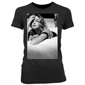 Charlize Theron Women's Junior Cut Crewneck T-Shirt