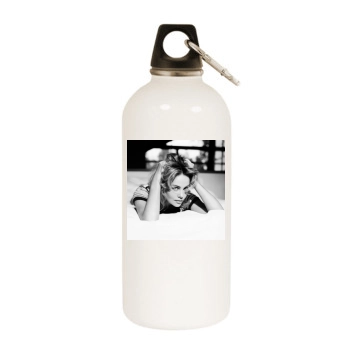 Charlize Theron White Water Bottle With Carabiner