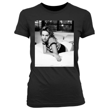 Charlize Theron Women's Junior Cut Crewneck T-Shirt