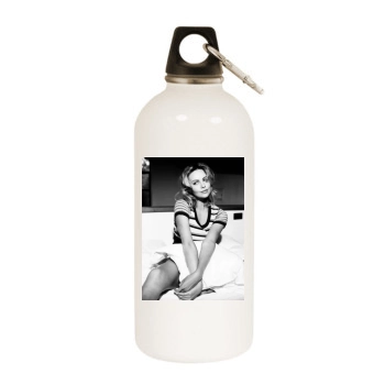 Charlize Theron White Water Bottle With Carabiner