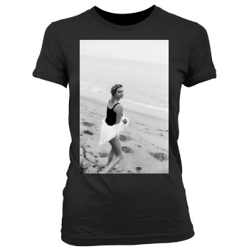 Charlize Theron Women's Junior Cut Crewneck T-Shirt