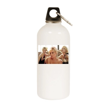 Charlize Theron White Water Bottle With Carabiner