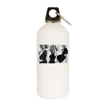 Charlize Theron White Water Bottle With Carabiner